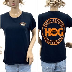 Harley Owners Group HOG Women’s Black Short Sleeve Tee Shirt Size Medium